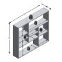 FMD Wandregal mit 9 Fächern betongrau von FMD, Regale und Regale - Ref: Foro24-428758, Preis: 123,35 €, Rabatt: %