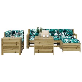 Gartensofa-Set 7-teilig aus imprägniertem Kiefernholz von vidaXL, Gartensets - Ref: Foro24-3250515, Preis: 510,99 €, Rabatt: %