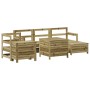 Gartensofa-Set 7-teilig aus imprägniertem Kiefernholz von vidaXL, Gartensets - Ref: Foro24-3250515, Preis: 513,11 €, Rabatt: %