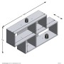 FMD Estantería de pared con 4 compartimentos blanco de FMD, Estantes y estanterías - Ref: Foro24-428768, Precio: 97,37 €, Des...