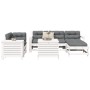 Gartensofa-Set 7-teilig aus massivem weißem Kiefernholz von vidaXL, Gartensets - Ref: Foro24-3250541, Preis: 510,98 €, Rabatt: %