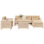 Gartensofa-Set 7-teilig aus massivem Kiefernholz von vidaXL, Gartensets - Ref: Foro24-3250536, Preis: 455,63 €, Rabatt: %