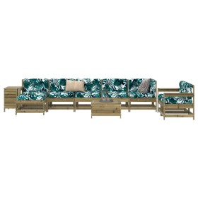 Gartensofa-Set 10-teilig aus imprägniertem Kiefernholz von vidaXL, Gartensets - Ref: Foro24-3250679, Preis: 592,36 €, Rabatt: %