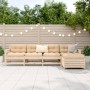 Gartensofa-Set 5-teilig aus massivem Kiefernholz von vidaXL, Gartensets - Ref: Foro24-3250852, Preis: 303,35 €, Rabatt: %