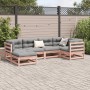 6-piece garden sofa set with Douglas fir wood cushions by vidaXL, Garden sets - Ref: Foro24-3299525, Price: 583,84 €, Discoun...