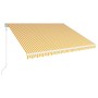 Toldo automático retráctil amarillo y blanco 400x300 cm de vidaXL, Toldos - Ref: Foro24-3051201, Precio: 438,59 €, Descuento: %