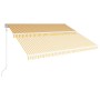 Toldo automático retráctil amarillo y blanco 400x300 cm de vidaXL, Toldos - Ref: Foro24-3051201, Precio: 438,59 €, Descuento: %