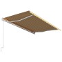 Toldo automático retráctil amarillo y blanco 400x300 cm de vidaXL, Toldos - Ref: Foro24-3051201, Precio: 438,59 €, Descuento: %