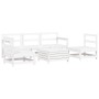 Gartensofa-Set 6-teilig aus massivem weißem Kiefernholz von vidaXL, Gartensets - Ref: Foro24-3250749, Preis: 402,89 €, Rabatt: %