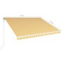 Toldo automático retráctil amarillo y blanco 400x300 cm de vidaXL, Toldos - Ref: Foro24-3051201, Precio: 438,59 €, Descuento: %