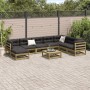 Gartensofa-Set 9-teilig aus imprägniertem Kiefernholz von vidaXL, Gartensets - Ref: Foro24-3299584, Preis: 491,89 €, Rabatt: %