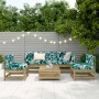 Gartensofa-Set 6-teilig aus imprägniertem Kiefernholz von vidaXL, Gartensets - Ref: Foro24-3250723, Preis: 363,99 €, Rabatt: %