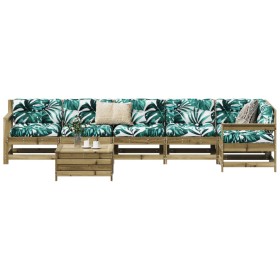 Gartensofa-Set 7-teilig aus imprägniertem Kiefernholz von vidaXL, Gartensets - Ref: Foro24-3250899, Preis: 412,99 €, Rabatt: %