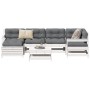 Gartensofa-Set 7-teilig aus massivem weißem Kiefernholz von vidaXL, Gartensets - Ref: Foro24-3250941, Preis: 466,82 €, Rabatt: %