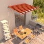 Toldo retráctil manual naranja y marrón 350x250 cm de vidaXL, Toldos - Ref: Foro24-3051211, Precio: 247,23 €, Descuento: %