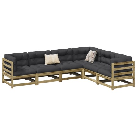 Garden sofa set 6 pieces impregnated pine wood by vidaXL, Garden sets - Ref: Foro24-3299455, Price: 345,76 €, Discount: %