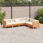 6-piece garden sofa set with wax-brown pine wood cushions by vidaXL, Garden sets - Ref: Foro24-3299460, Price: 571,73 €, Disc...