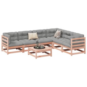 7-piece garden sofa set with Douglas fir wood cushions by vidaXL, Garden sets - Ref: Foro24-3299469, Price: 647,99 €, Discoun...