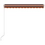 Toldo retráctil manual naranja y marrón 350x250 cm de vidaXL, Toldos - Ref: Foro24-3051211, Precio: 247,23 €, Descuento: %