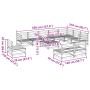 Gartensofa-Set 11-teilig aus imprägniertem Kiefernholz von vidaXL, Gartensets - Ref: Foro24-3299488, Preis: 600,99 €, Rabatt: %