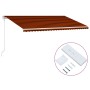 Toldo automático retráctil naranja y marrón 600x300 cm de vidaXL, Toldos - Ref: Foro24-3051208, Precio: 597,22 €, Descuento: %