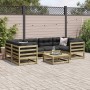 Gartensofa-Set 7-teilig aus imprägniertem Kiefernholz von vidaXL, Gartensets - Ref: Foro24-3299311, Preis: 395,37 €, Rabatt: %