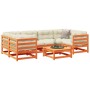 7-piece garden sofa set with wax-brown pine wood cushions by vidaXL, Garden sets - Ref: Foro24-3299313, Price: 763,84 €, Disc...