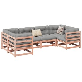 6-piece garden sofa set with Douglas fir wood cushions by vidaXL, Garden sets - Ref: Foro24-3299609, Price: 617,57 €, Discoun...