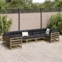 7-teiliges Gartensofa-Set mit Kissen aus imprägniertem Kiefernholz von vidaXL, Gartensets - Ref: Foro24-3299621, Preis: 743,1...