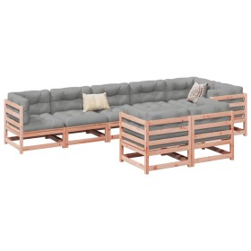 8-piece garden sofa set with Douglas fir wood cushions by vidaXL, Garden sets - Ref: Foro24-3299506, Price: 859,37 €, Discoun...