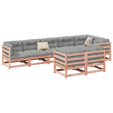 8-piece garden sofa set with Douglas fir wood cushions by vidaXL, Garden sets - Ref: Foro24-3299506, Price: 858,04 €, Discoun...