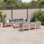 8-piece garden sofa set with Douglas fir wood cushions by vidaXL, Garden sets - Ref: Foro24-3299326, Price: 801,12 €, Discoun...