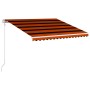 Toldo automático retráctil naranja y marrón 400x300 cm de vidaXL, Toldos - Ref: Foro24-3051203, Precio: 509,34 €, Descuento: %