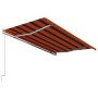 Toldo automático retráctil naranja y marrón 400x300 cm de vidaXL, Toldos - Ref: Foro24-3051203, Precio: 509,34 €, Descuento: %