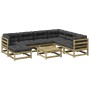 8-teiliges Gartensofa-Set mit Kissen aus imprägniertem Kiefernholz von vidaXL, Gartensets - Ref: Foro24-3299559, Preis: 748,8...