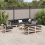 9-piece garden sofa set with solid pine wood cushions by vidaXL, Garden sets - Ref: Foro24-3299512, Price: 861,69 €, Discount: %