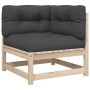 9-teiliges Gartensofa-Set mit Kissen aus massivem Kiefernholz von vidaXL, Gartensets - Ref: Foro24-3299358, Preis: 827,99 €, ...