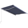 Blue and white automatic retractable awning 400x300 cm by vidaXL, Awnings - Ref: Foro24-3051199, Price: 438,31 €, Discount: %