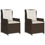 Garden recliners 2 pcs brown synthetic rattan by vidaXL, Garden chairs - Ref: Foro24-368653, Price: 198,26 €, Discount: %