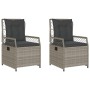 Garden recliners 2 pcs light gray synthetic rattan by vidaXL, Garden chairs - Ref: Foro24-368666, Price: 209,58 €, Discount: %