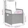 Gartenliegen 2 Stück hellgraues synthetisches Rattan von vidaXL, Gartenstühle - Ref: Foro24-368666, Preis: 191,33 €, Rabatt: %