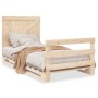 Estructura de cama con cabecero madera maciza pino 100x200 cm de vidaXL, Camas y somieres - Ref: Foro24-3281557, Precio: 139,...