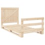 Estructura de cama con cabecero madera maciza pino 100x200 cm de vidaXL, Camas y somieres - Ref: Foro24-3281557, Precio: 139,...