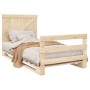 Estructura de cama con cabecero madera maciza pino 100x200 cm de vidaXL, Camas y somieres - Ref: Foro24-3281557, Precio: 139,...