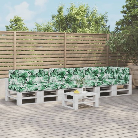 Pallet cushions 7 pieces leaf print fabric by vidaXL, Cushions for chairs and sofas - Ref: Foro24-3217153, Price: 216,99 €, D...