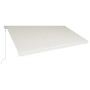 Automatic retractable awning cream color 600x300 cm by vidaXL, Awnings - Ref: Foro24-3051205, Price: 707,86 €, Discount: %