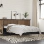 Black engineered wood and metal bed frame 90x190 cm by vidaXL, Beds and slatted bases - Ref: Foro24-845627, Price: 101,24 €, ...