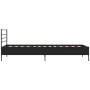 Black engineered wood and metal bed frame 90x190 cm by vidaXL, Beds and slatted bases - Ref: Foro24-845627, Price: 101,24 €, ...