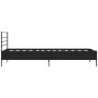 Estructura de cama madera de ingeniería y metal negro 90x200 cm de vidaXL, Camas y somieres - Ref: Foro24-845582, Precio: 100...