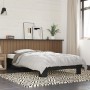 Engineered wood and black metal bed frame 90x200 cm by vidaXL, Beds and slatted bases - Ref: Foro24-845872, Price: 88,77 €, D...